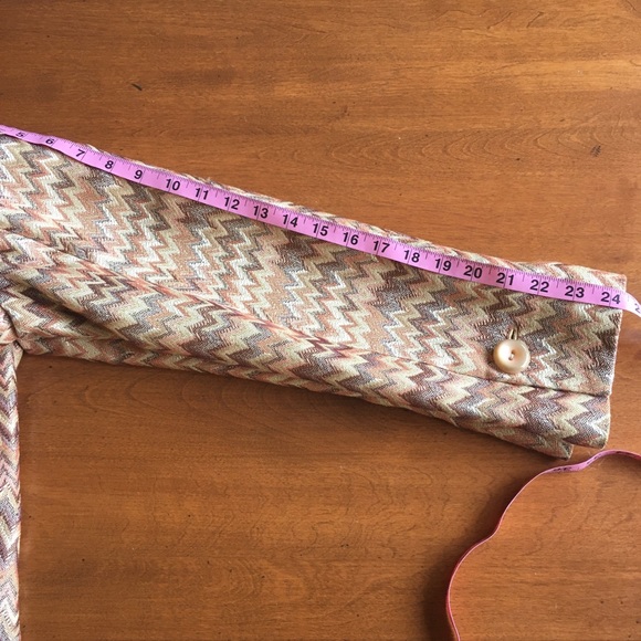 DANA BUCHNAN METALIC CHEVRON DAGGER COLLAR JACKET. - Picture 8 of 8